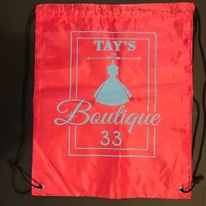 Logo drawstring bag
